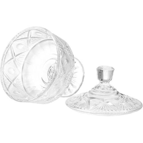 Glass Sugar Bowl Spices Candy Storage Jar - Clear