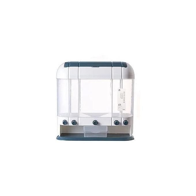 Roll over image to zoom in Kitchen Sealed Rice Bucket, Wall-mounted Cereal Oatmeal, Food Storage Plastic Container Cereal Dispenser-Multicolour