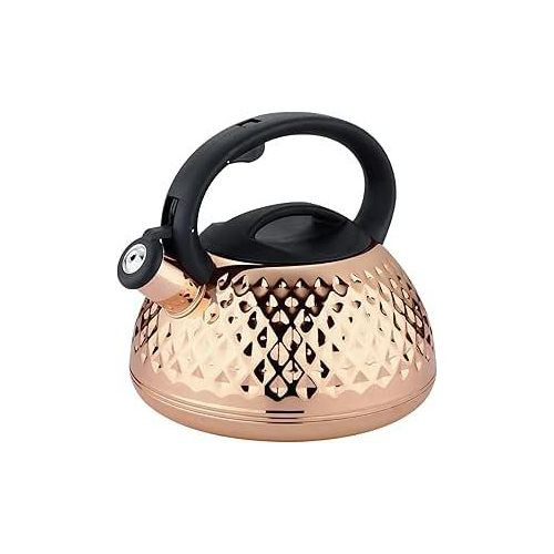Non Electric Stainless Steel Whistling Kettle Of 3 Liters With Handle Makes Noise When Tea Is Ready-Multicoour