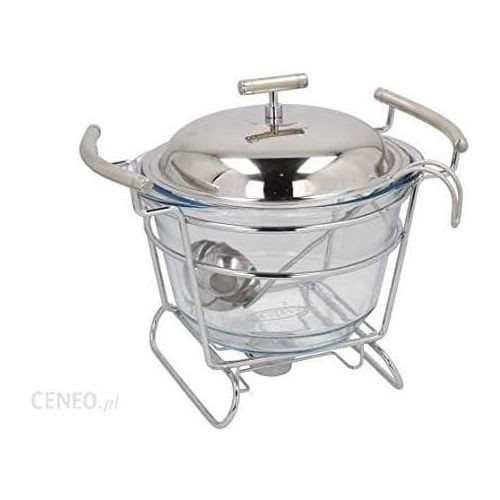 Glass Soup Chafing Serving Dishes Warmer -Silver