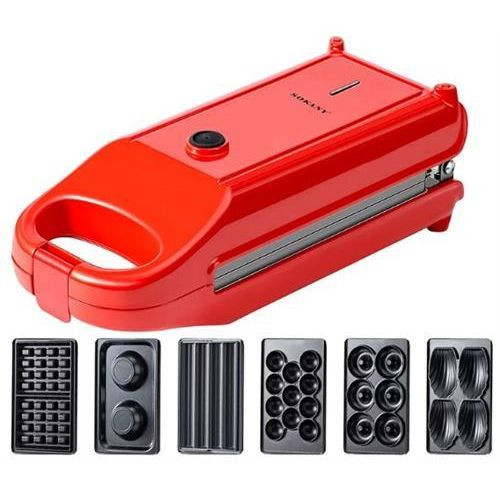 Multipurpose 6 In 1 Sandwich Maker Set -Multicolour