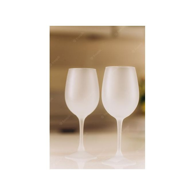 6 Pieces Of Colored Juice Wine Frosted Glass With Ice Effect - White.