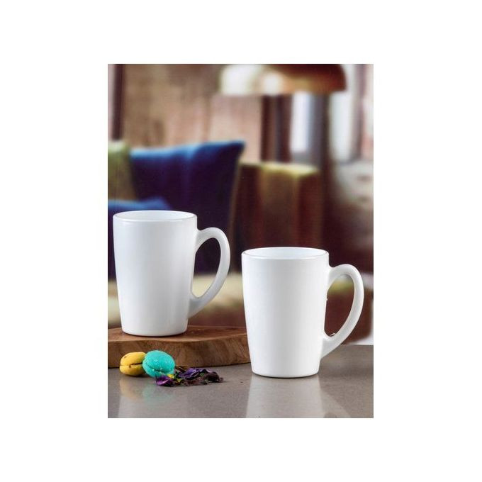 6 Pieces Of Luminarc Plain Tea Coffee Mug Cups -White.