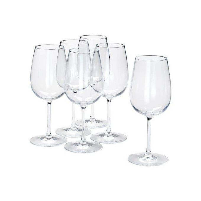 6 Pieces Of Big Wine Glasses - Colorless