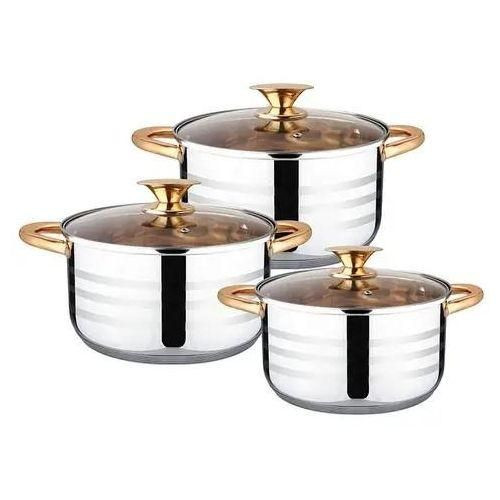 6 Pieces Quality Stainless Steel Cookware Set With Thickened 5 layers Bottom-Silver