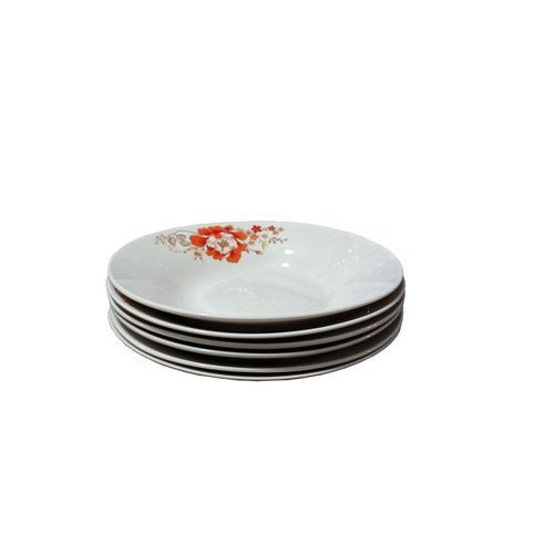 6 Pieces Ceramic Soup Plates –White