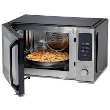 30L Countertop Microwave Oven with 1400 Watt Cooking Power Grill With 4 Defrost Programs, Yogurt Function And Dough Rising Auto Cook Auto Clean Keep Warm Function AirFry- Black, Silver Whirpool