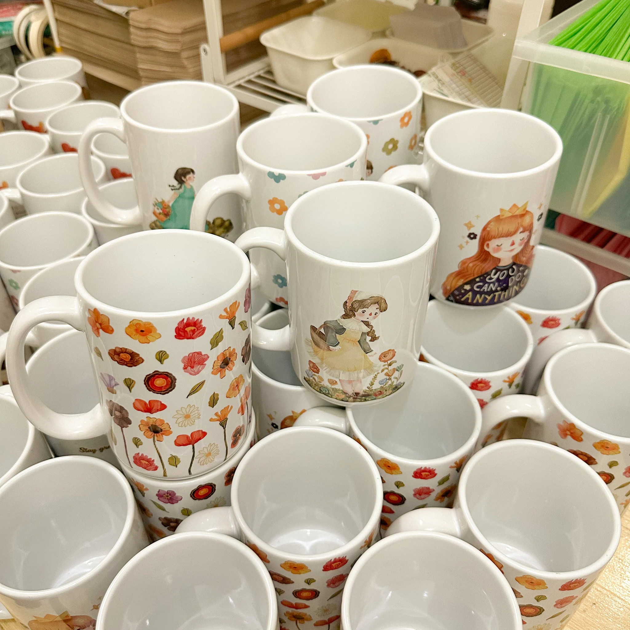 12 pc multi design cup