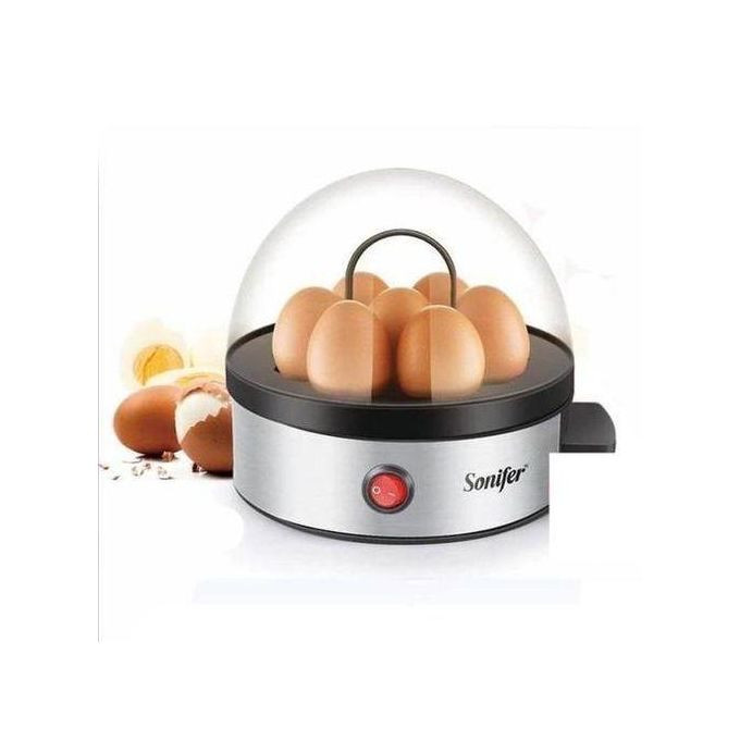 Egg Boiler 7 Holes-Silver/Black