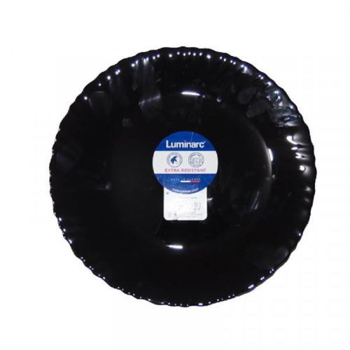 6 Quality Ceramic Dinner Plates With Extra Resistance-Black