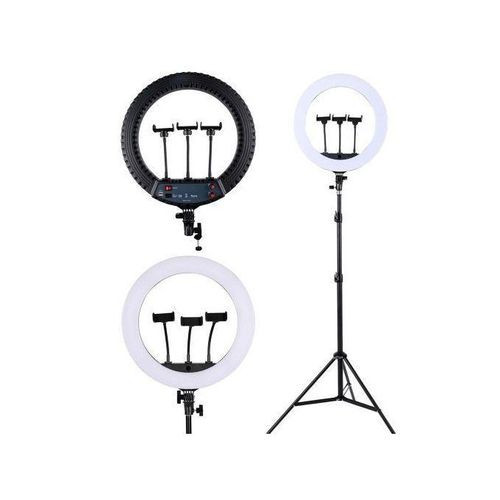 18 Inch Strong 3 Colors Ring Light For Tiktok, Youtube, Live Broadcast - Black