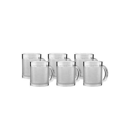 6 Pieces Of Strong Glasses With Handle -Transparent