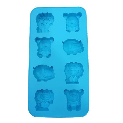 Ice Mold And Tray With Animal Characters For Ice Cubes/Color Varies-Blue