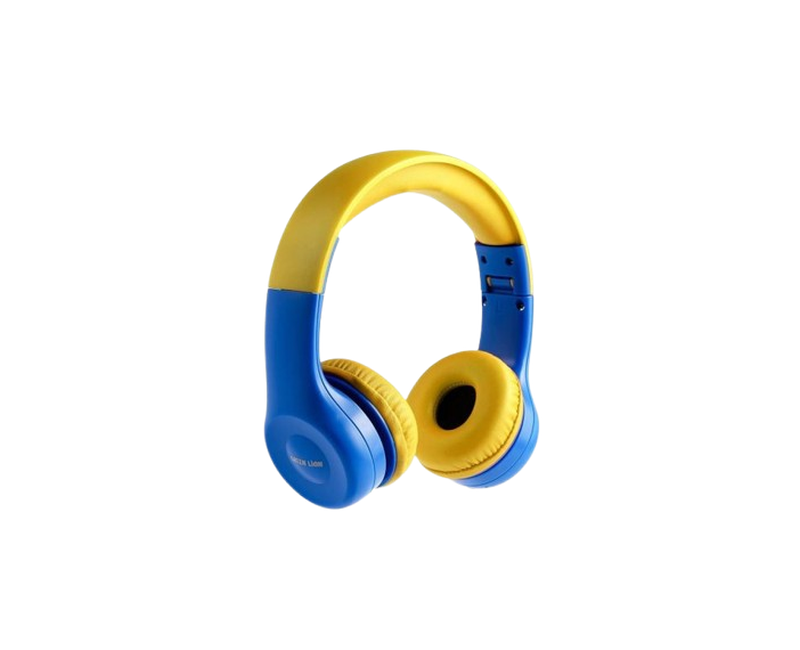 Gk-100 Kids Wireless HeadPhone Bluetooth Gaming Foldable Wireless Earphone for Children Compatible Smartphone Laptop PC For nline Distant Learning Green Lion