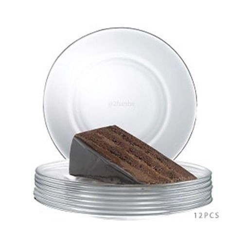 Clear Glass Circular Dinner Plates