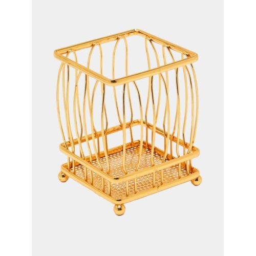 Stainless Steel Cutlery Holder For Storing Forks Spoons Knives And Others-Gold