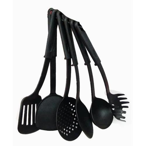 6 Pieces Set Of Non Scratch Silcone Kitchen Ladles