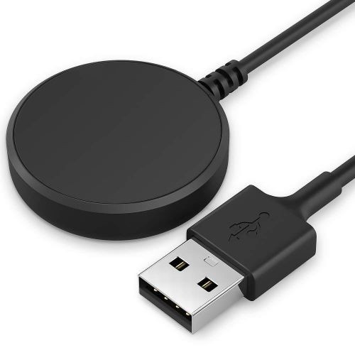 JW106 Charger Compatible with Samsung Galaxy Watch Active 1 2, Galaxy Watch 3ï¼Å' SM-R500/SM-R830/SM-R820/SM-R840/SM-R850 - USB Charging Cable 3.3ft 100cm - Smartwatch Accessories, Black