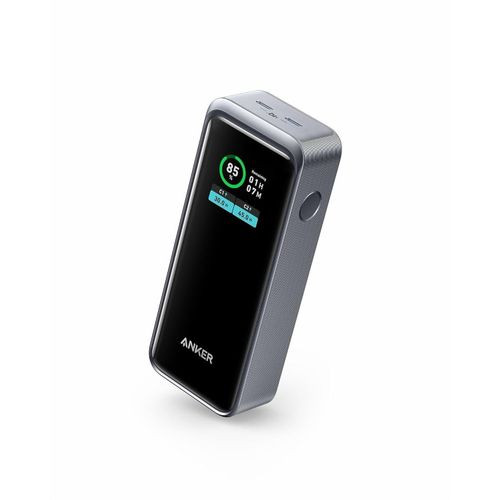 Prime Power Bank, Powercore Ganprime 12,000 mAh 2-Port Portable Fast Charger with 130W Output, Smart Digital Display, Compatible with iPhone 15/14/13 Series, MacBook, Dell