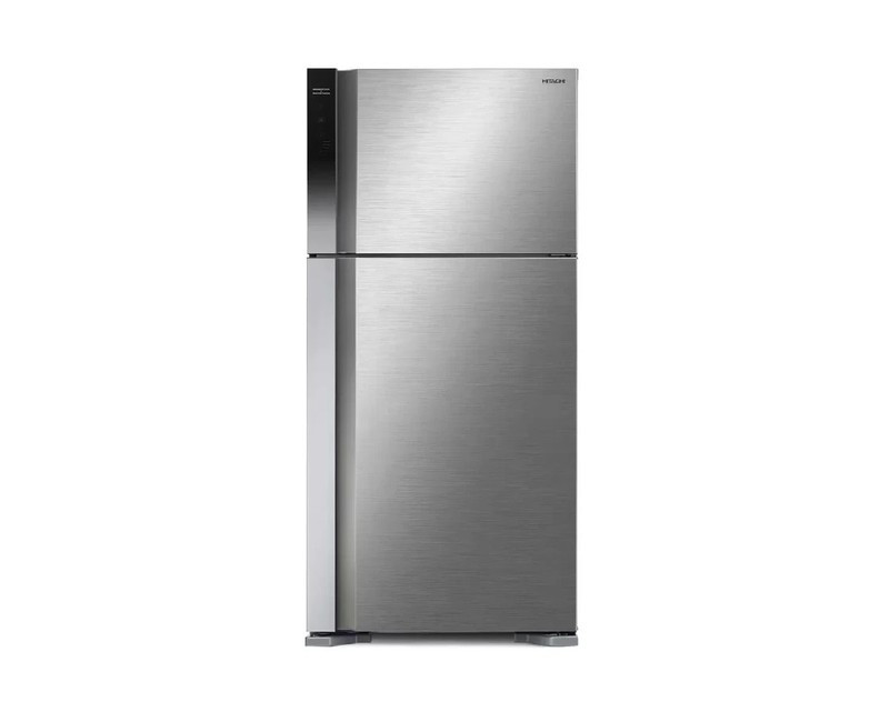 Hitachi Fridge 489/450 Liters Inverter Compressor Glass , HRTN7489DFGGRET - Grey