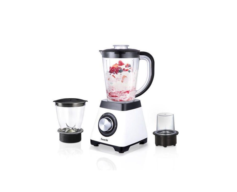 3 In 1 Blender With Grinder 1.6 Liters-Transparent