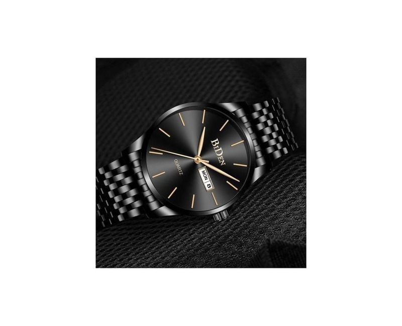 Stylish Stainless Luxury Waterproof Analog Watch - Silver, Black
