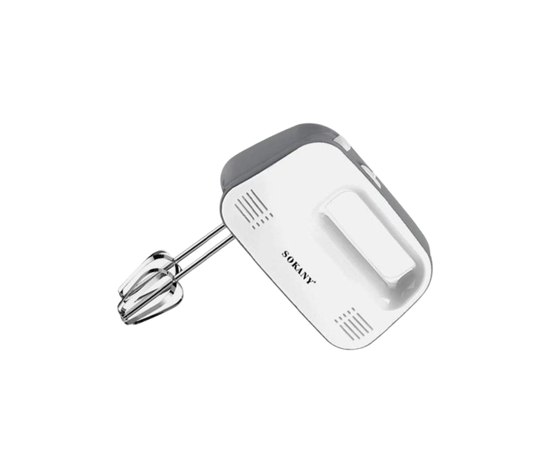 Hand Mixer Electric Power handheld Dough Mixer for Baking Cake Egg Cream Food Beater, Turbo Boost/Self-Control Speed + 5 Speed + Eject Button + 5 Stainless Steel Accessories- Multicolor Sokany