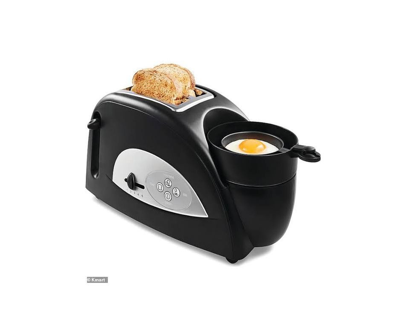 2 Slice Toast And Egg Cooker All In One Breakfast Maker Toaster - Black.