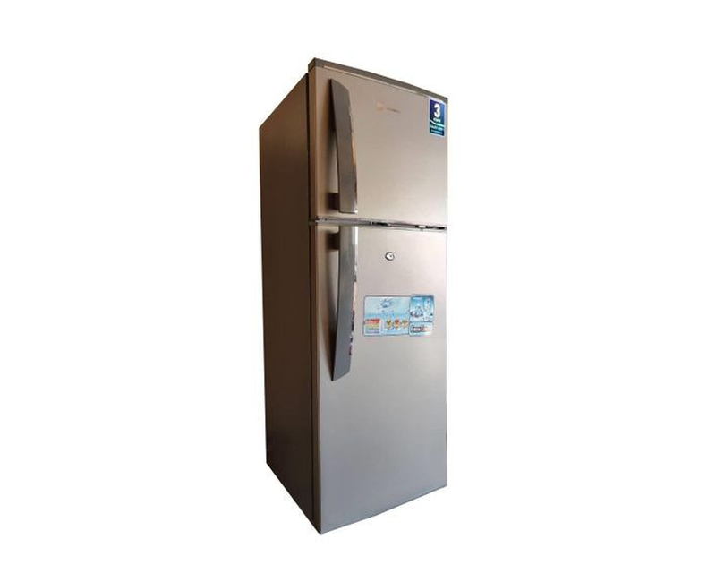 138 Liters Double Door Refrigerator With A Top Freezing Compartment-Grey/Silver
