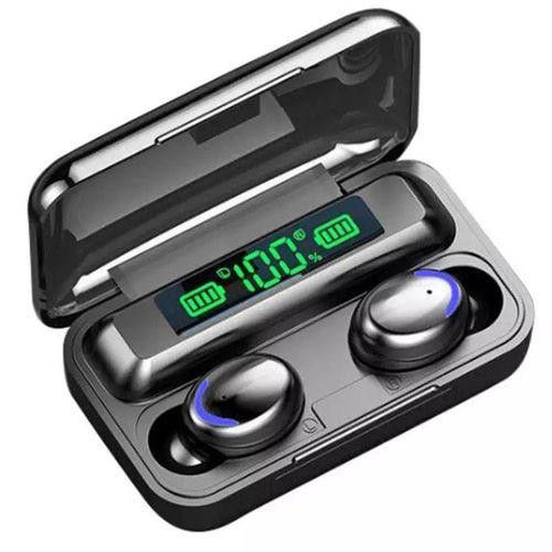 Pure Bass Bluetooth Earbuds With Sweatproof - Black