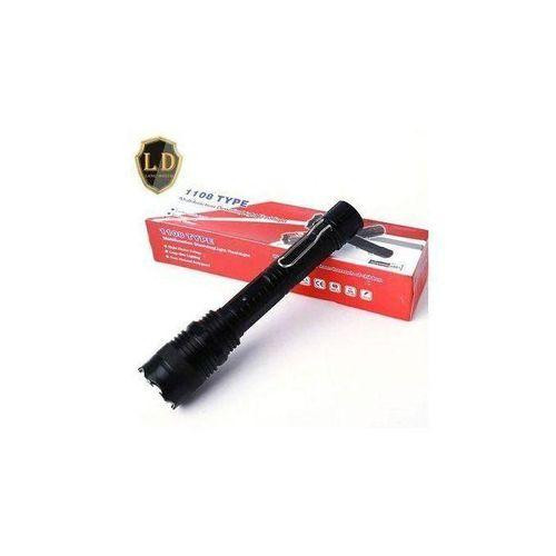 Electric Stun Gun Rechargeable Led Torch With Electric Shock -Black