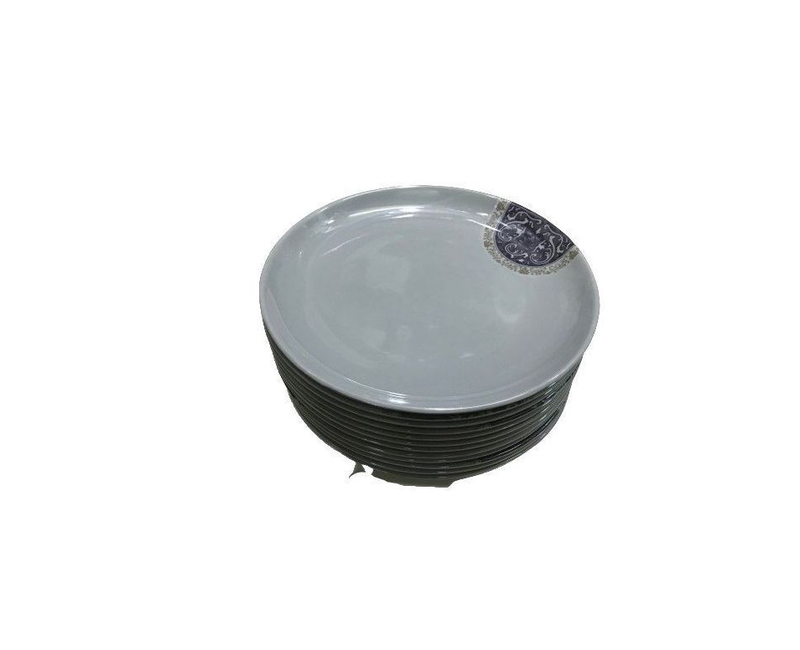 Heavy Melamine Plates  Grey