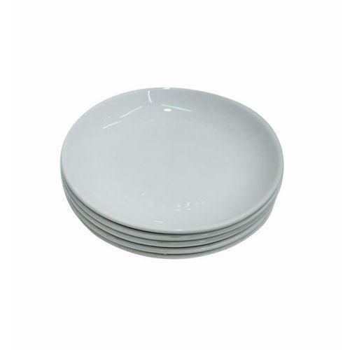 Dinner Curved Plates 6pcs White