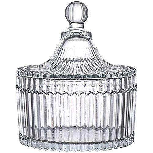 Lined Glass Sugar Bowl- Colorless