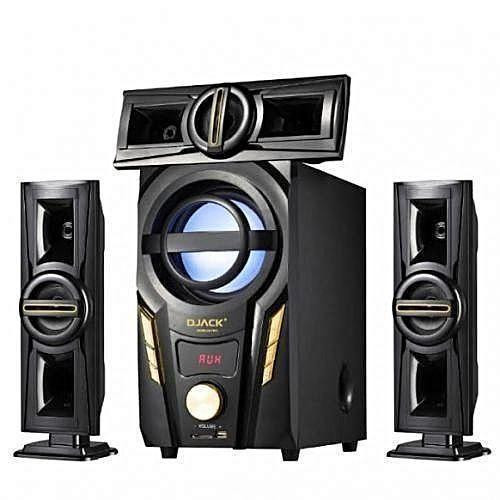 3.1 Channel Multimedia Speaker System With FM Radio Bluetooth Woofer - Black