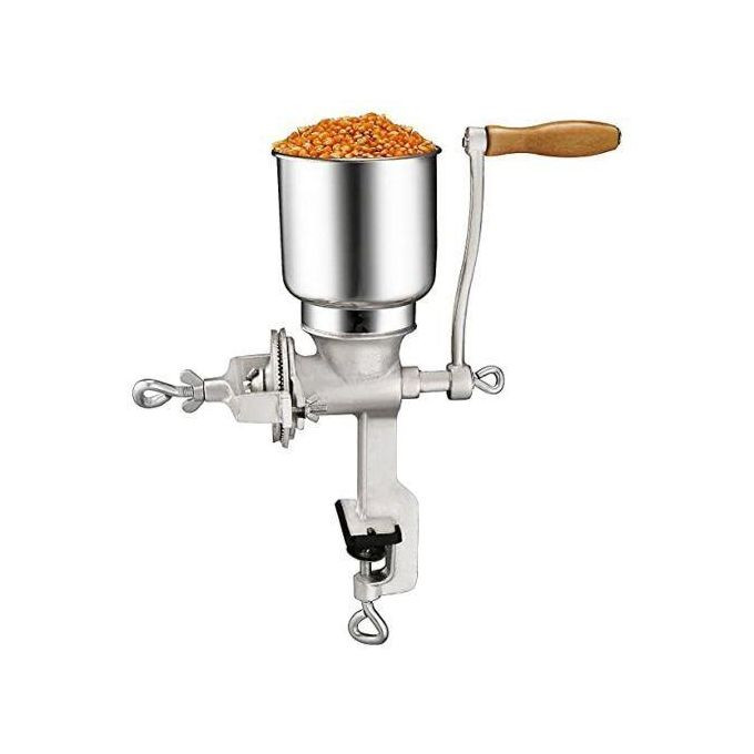 Anti-Rust Dry Grain Manual Grinder - Silver