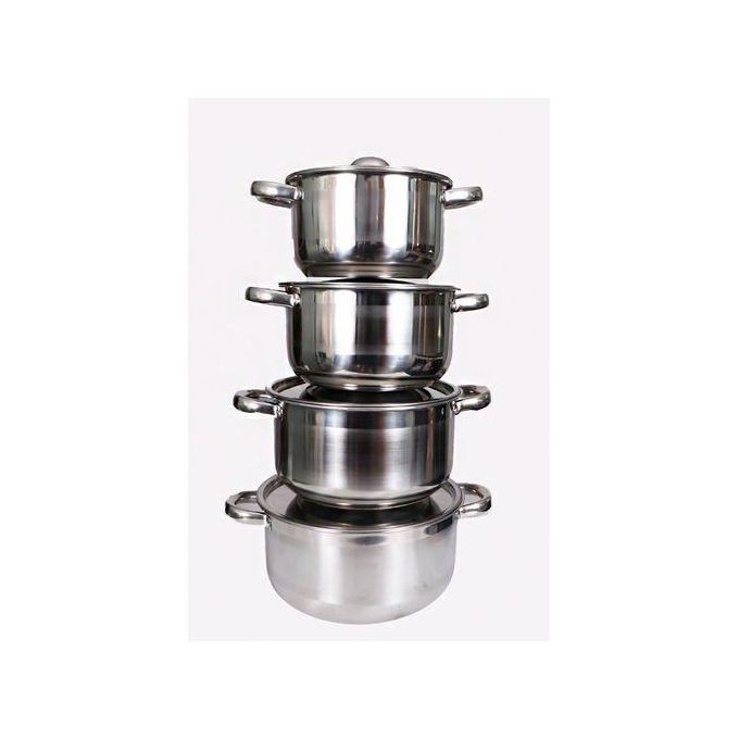 4 Pcs Cookware Set with covers - Silver