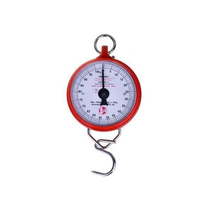 Weighing Scale Heavy Duty Portable With Hook - Red/White
