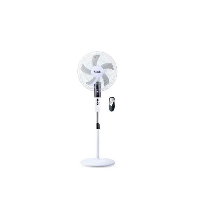 Stand Fan With Remote Control, 3 Speed, 3 Wind Modes - White