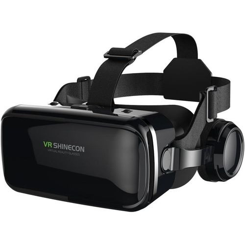VR Headset with Headphones , FIYAPOO Virtual Reality Headset 3D VR Goggles Glasses for 3D Movies Video Games Compatible with 4.7-6.6 Inches iPhone Android Smartphones - Multiplecolor