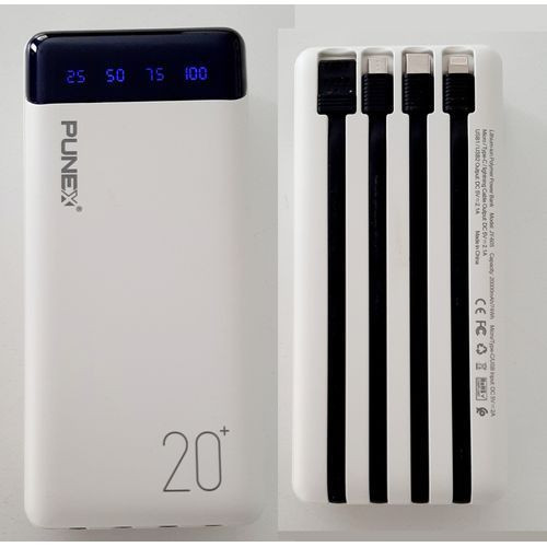 4 In 1 Portable Power Bank Of 20000MAh/White