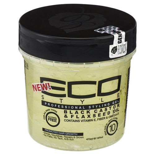 Eco Styling Gel Black Castor And Flaxseed - 236ml