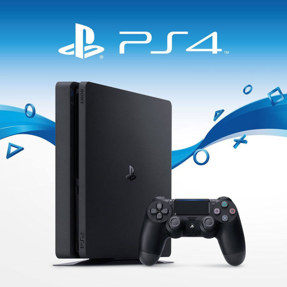 Playstation 4 Slim (PS4) Console with EA Sports FC 24 CD - Refurbished - Jet Black