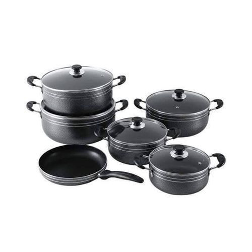 Tornado Nonstick Cookware 11pc Set - Black