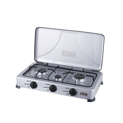 Deluxe Tripple Burner Gas Stove-Silver