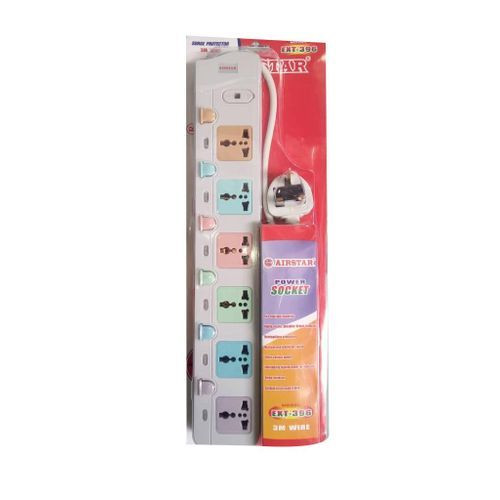 Electric Extension Cable With UK Plug-Multicolour