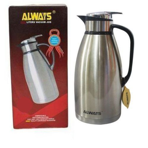 Unbreakable Vacuum Jar Flask Stainless Steel 2 Litres - Silver
