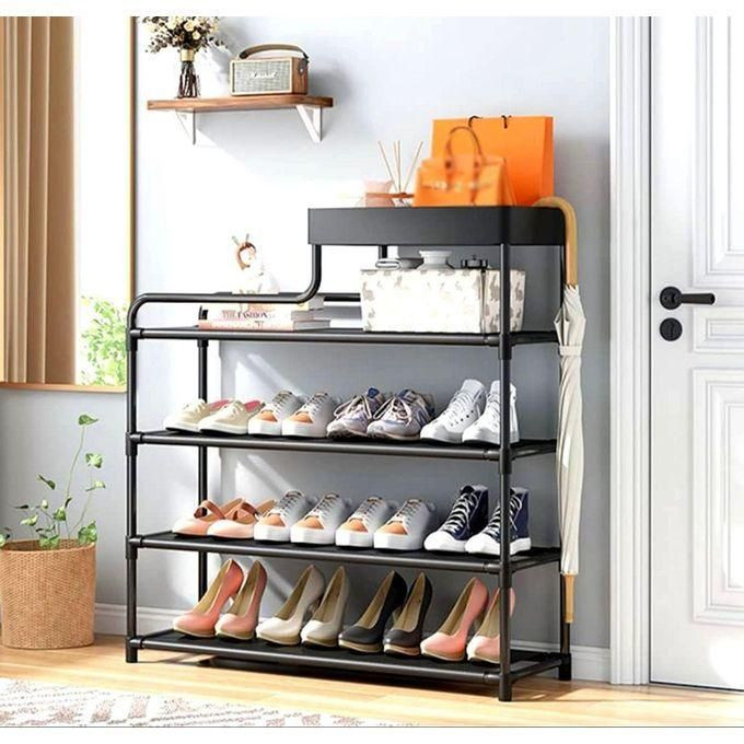 4Layer Stainless Steel Shoe Rack - Color May Vary