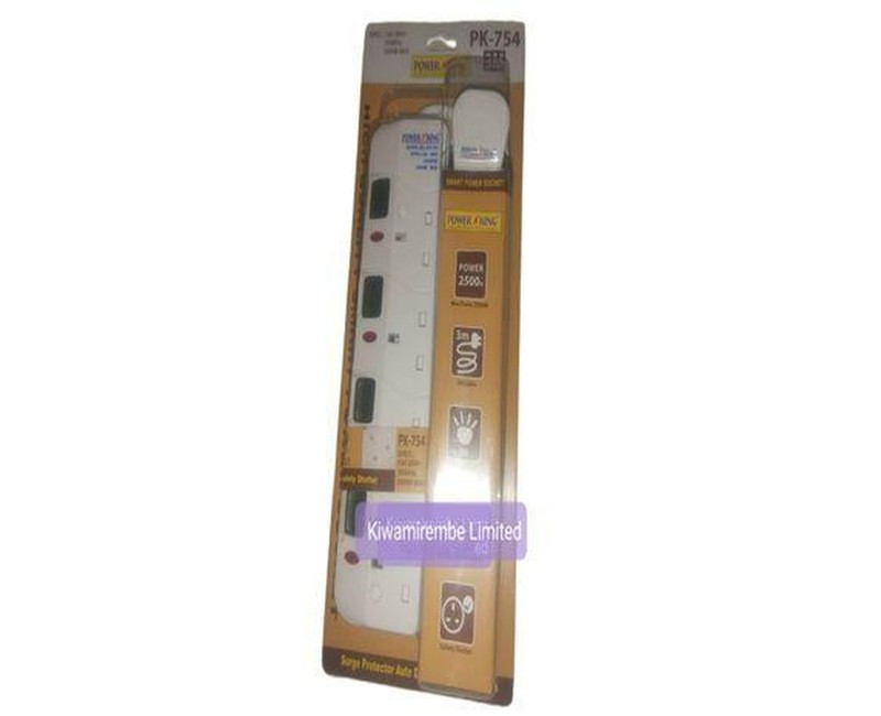 Heavy Duty 4 Way Electric Extension Cable Overload Protection All Appliances -White