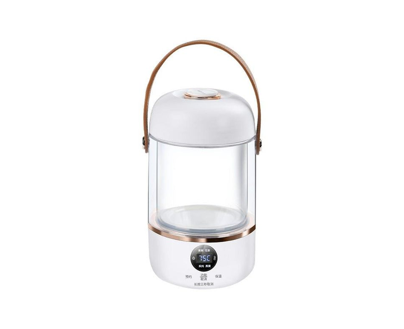 Mini Electric Stew Pot, Portable Electric Slow Cooker Multifunctional Health Preserving Electric Stew Cup for Cooking Soup Flower Tea Electric Kettle Mini Rice Cooker- Clear